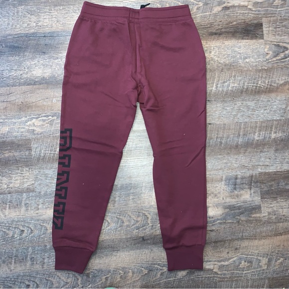 Victoria’s Secret PINK Burgundy/Black Sweatpants Jogging Pants New with Tags - Picture 5 of 8